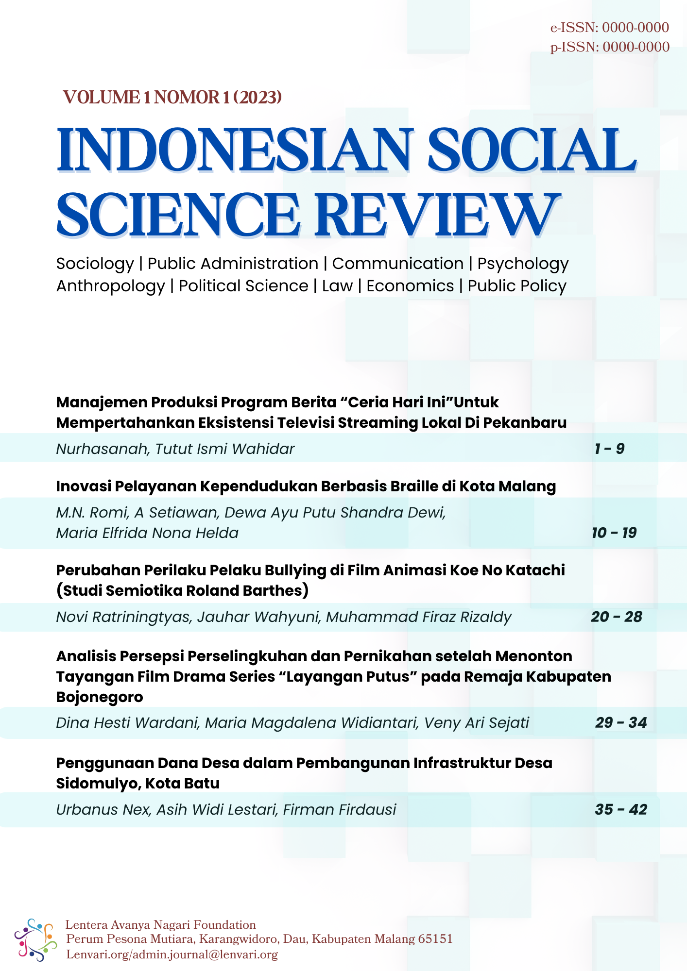 					View Vol. 1 No. 1 (2023)
				